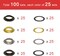 1/2 Inch Grommet Kit 100 Sets, Luxiv Grommets Eyelets 12mm Sewing Eyelets Gold, Silver, Black Metal Grommet Kits 4 Colors with Tools and Storage Box